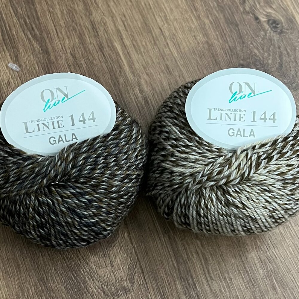 Linie 144 Gala 100% Wool Yarn Bundle Brown Tweed (2)